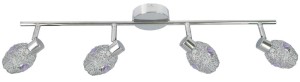 Srebrna lampa sufitowa listwa 4xG9 40W GOLDEN CHROM FIOLET