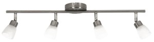 Srebrna lampa sufitowa listwa 4xG9 40W DROPS NIKIEL MAT