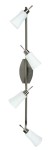 Srebrna lampa sufitowa listwa 4xG9 40W KROTON NIKIEL MAT/BIAŁY