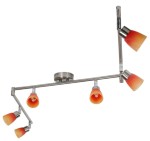 Kolorowa lampa sufitowa listwa DROPS 6xG9 40W NIKIEL MAT RAINBOW