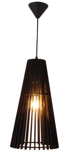 LAMPAMI - lampa drewniana sufitowa, żyrandol czarny, lampa nad stół