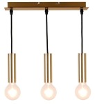 Złota lampa wisząca potrójna tuby sufitowe 3xE27 DALLAS 3 142 mm