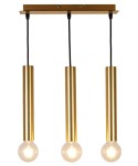 Złota lampa wisząca potrójna 128 cm tuby sufitowe 3xE27 DALLAS 3 284 mm