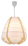 Lampa wisząca z drewnem 145 cm 1xE27 NAGOJA 1 BEŻ