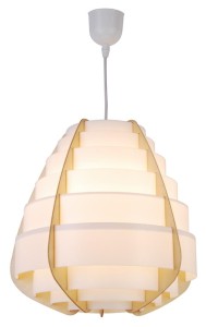 Lampa wisząca z drewnem 145 cm 1xE27 NAGOJA 1 BEŻ