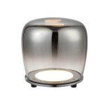 Elegancka lampka stołowa czarna dymiona LED 180 mm BERLOZ