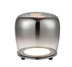 Elegancka lampka stołowa czarna dymiona LED 180 mm BERLOZ