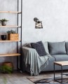 LAMPAMI - lampa ścienna, kinkiet do salonu, kinkiet nowoczesny czarny, czarny kinkiet