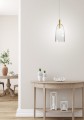 LAMPAMI - lampa wisząca nowoczesna, lampa wisząca nad stół, żyrandol do kuchni, złota lampa do salonu