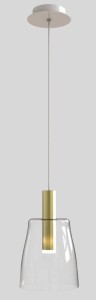 Nowoczesna lampa wisząca ledowa 140 cm ze złotym MODENA 