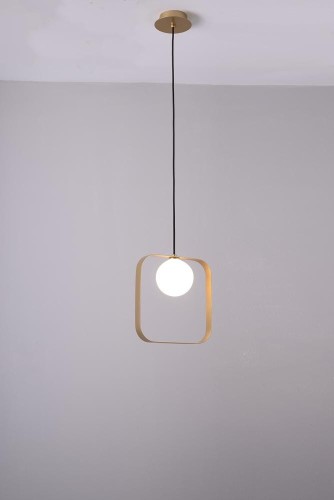 LAMPAMI - lampa wisząca nowoczesna, lampa wisząca nad stół, żyrandol do kuchni, złota lampa do salonu