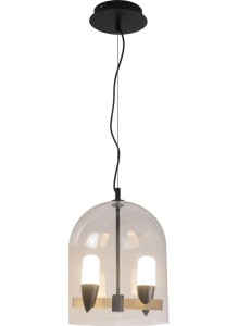 Designerska lampa wisząca ledowa czarna ze złotym 140 cm SAKAI 2