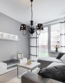 LAMPAMI - lampa sufitowa czarna, lampa wisząca czarna, żyrandol do salonu