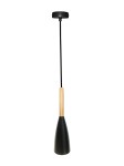 Czarna lampa wisząca pojedyncza 1xE27 TROSA 1 
