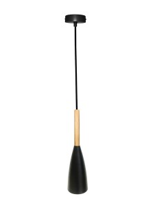 Czarna lampa wisząca pojedyncza 1xE27 TROSA 1 