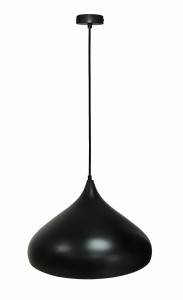 Czarna lampa wisząca pojedyncza 42 cm 1xE27 VIBORG 1