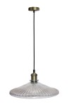 Klasyczna lampa wisząca 30 cm 1xE27 CHESTER 1 BEZBARWNY PATYNA 