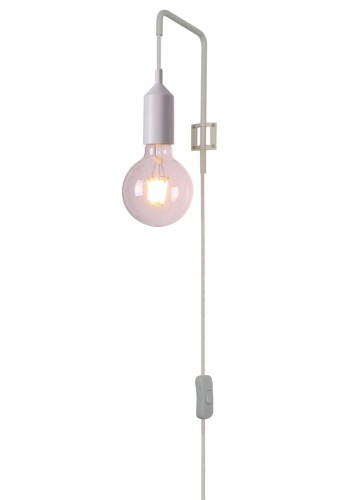LAMPAMI - lampa ścienna biała, kinkiet do salonu, kinkiet nowoczesny biały, biały kinkiet