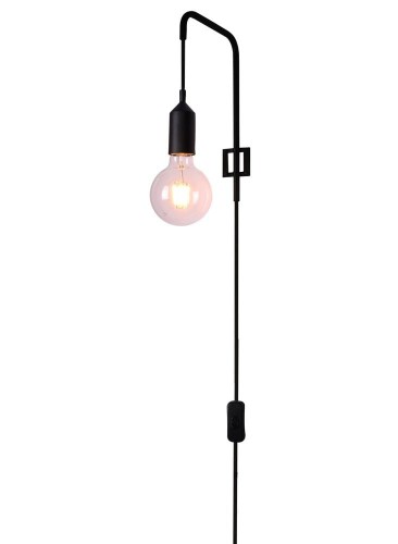 LAMPAMI - lampa ścienna czarna, kinkiet przedpokój, kinkiet nowoczesny czarny, czarny kinkiet