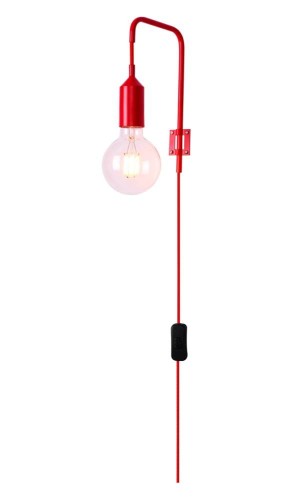 LAMPAMI - lampa ścienna czerwona, kinkiet przedpokój, kinkiet nowoczesny, kinkiet do salonu