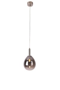 Nowoczesna lampa ledowa szara wisząca szklana kula LUKKA 1 CHROM 