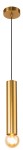 Złota lampa wisząca tuba sufitowa zakończona żarówką 300 mm AUSTIN SLIM 