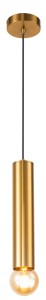 Złota lampa wisząca tuba sufitowa zakończona żarówką 300 mm AUSTIN SLIM 