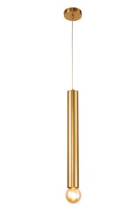Złota lampa wisząca tuba sufitowa zakończona żarówką 500 mm AUSTIN SLIM
