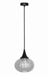 Lampa wisząca pojedyncza szklana kula ryflowana 1XE14 145 mm EXETER 1
