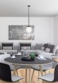 LAMPAMI - lampa wisząca biała, lampa nad stół, biała lampa wisząca, lampa biała kula wisząca
