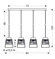 LAMPAMI - lampa wisząca szkic