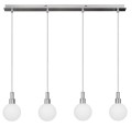 LAMPAMI - lampa wisząca srebrna, klosze szklane kule, lampa wisząca do salonu