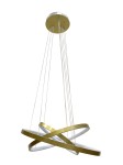 Złota lampa ledowa potrójna wisząca 120 cm ring 50-40-30 4000K 60W LED LUNE