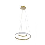Złota lampa ledowa podwójna wisząca ring 50-30 4000K 40W LED LUNE