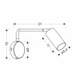 LAMPAMI - lampa ścienna szkic