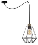 Lampa loftowa czarna wisząca 170 cm E27 60W PRIMO