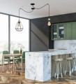 LAMPAMI - lampa sufitowa czarna, lampa do salonu, lampa do sypialni