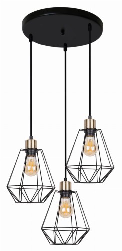 LAMPAMI - lampa sufitowa czarna, lampa do salonu, lampa do sypialni