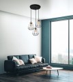 LAMPAMI - lampa sufitowa czarna, lampa do salonu, lampa do sypialni