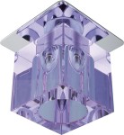 Oprawa stropowa dekoracyjna chrom kryształ fioletowy pasek SK-19 CH/PU-P G4 20W