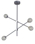 Szara lampa wisząca sztyca 4xG9 5W PAKSOS APETI
