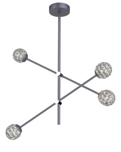Szara lampa wisząca sztyca 4xG9 5W PAKSOS APETI