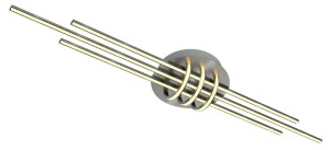 Lampa sufitowa ledowa kryształowa plafon satyna nikiel LED 4000K 40W NAKSOS APETI