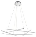 LAMPAMI - lampa sufitowa srebrna, lampa wisząca srebrna, srebrna lampa wisząca, żyrandol do salonu