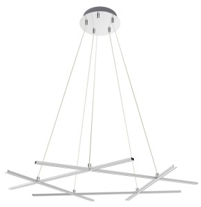 Nowoczesna lampa ledowa wisząca 120 cm srebrna 4000K  ANDROS APETI
