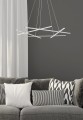 LAMPAMI - lampa sufitowa srebrna, lampa wisząca srebrna, srebrna lampa wisząca, żyrandol do salonu