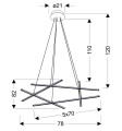 LAMPAMI - lampa sufitowa srebrna szkic