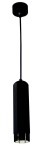 Lampa wisząca czarna tuba sufitowa 1xGU10 25W