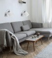 LAMPAMI - lampa ścienna srebrna, lampa do salonu, srebrny kinkiet