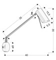 LAMPAMI - lampa ścienna czarna szkic
